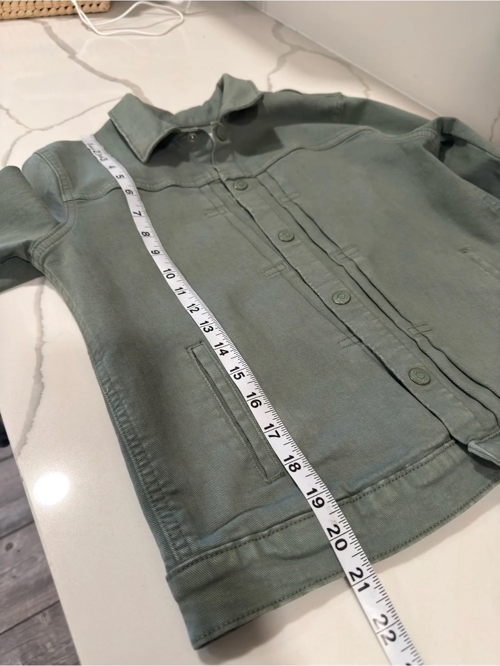 Gymboree Boys Olive Green Denim Jacket Size X-Large (14) back to school
